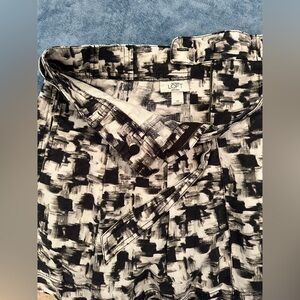 NWOT Ann Taylor LOFT Black & White Abstract Circle Skirt